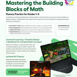 Imagine Math Facts Product Feature Benefit Flyer