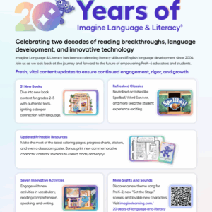 Imagine Language & Literacy 20th Anniversary Campaign Flyer