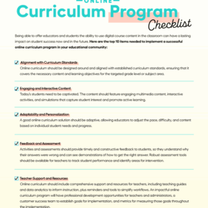 Imagine Edgenuity Checklist Flyer