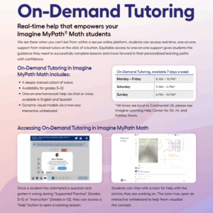 MyPath On Demand Tutoring Product Feature/Benefit Flyer