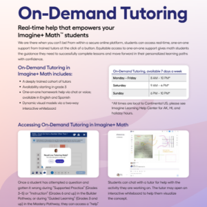Imagine+ Math Core Aligned Pathways Flyer