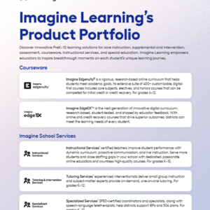 Imagine Learning's Product Portfolio