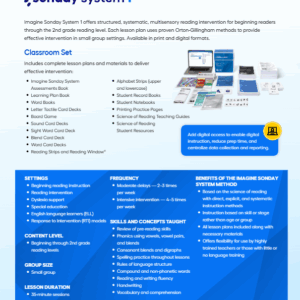 Imagine Sonday System 1 Product Feature Benefit Flyer