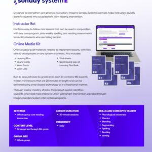 Imagine Sonday System Essentials Product Feature Benefit Flyer