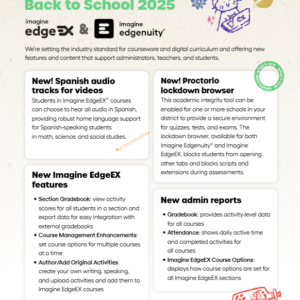 What's New for Back to School with EdgeEX Campaign Flyer