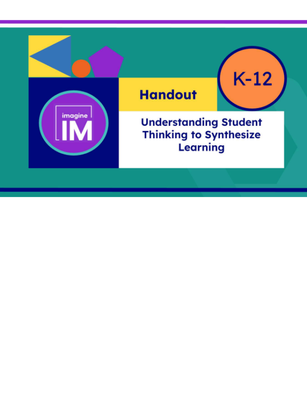 3GD-IMv2 Understanding Student Thinking K-AGA Handout