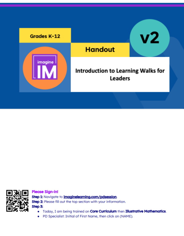 4LW-IMv2 Intro to Learning Walk Handout