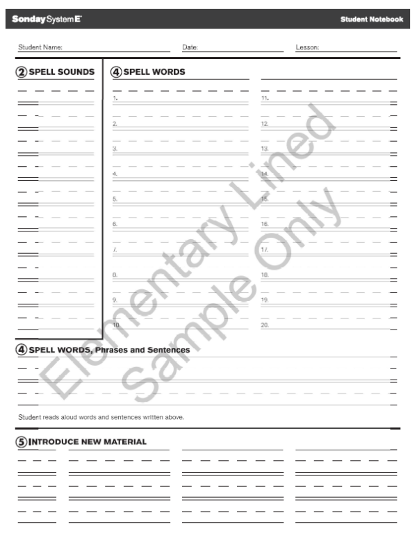 Essentials K-1 Student Notebook