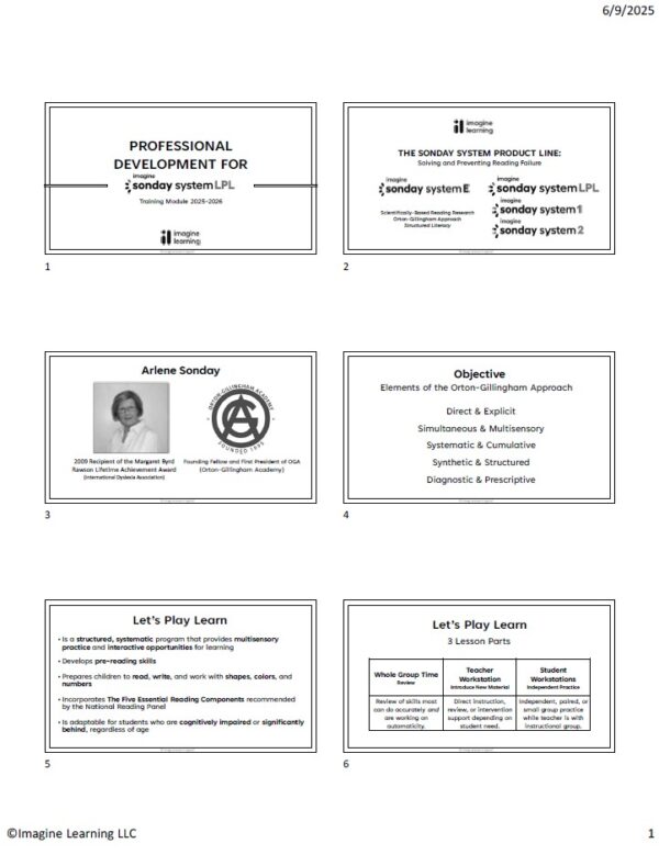 Sonday System Let's Play Learn Handout 2025-2026