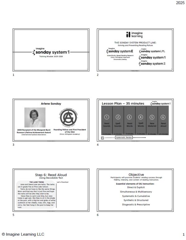 Sonday System 1 Handouts 2025-2026