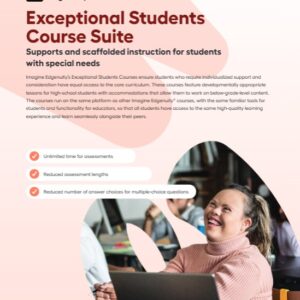 Imagine Edgenuity Exceptional Students Course Suite Product Feature Benefit Flyer