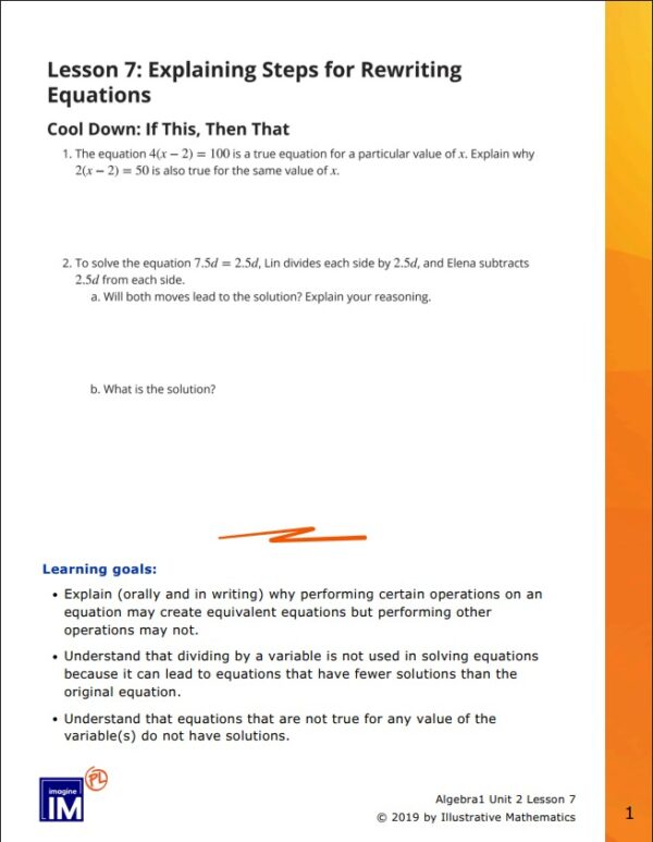 1GS-IMv2 TTT Getting Started AGA Cool-downs: ImagineIM