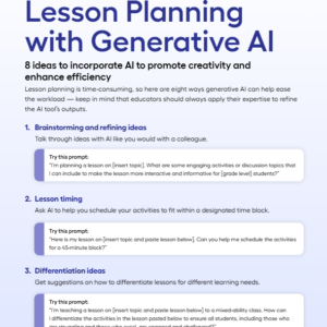 Lesson Planning with Generative AI Flyer