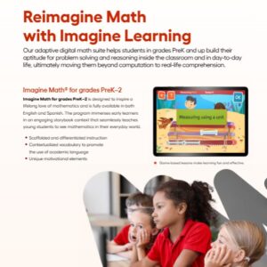 Imagine Math Suite Product Feature Benefit Flyer