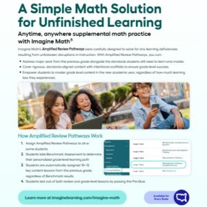 Imagine Math Amplified Review Pathways Product Feature Benefit Flyer