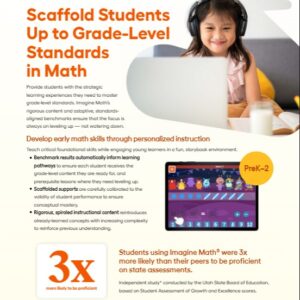 Imagine Math Scaffold Students Up Product Feature Benefit Flyer