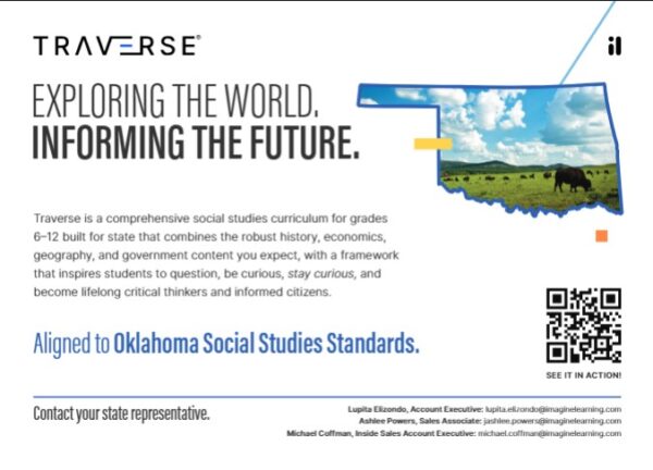 Traverse Oklahoma Marketing Postcard