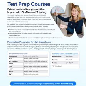Test Prep Courses Product Feature Benefit Flyer