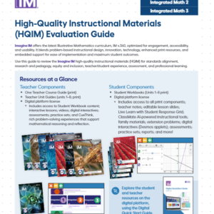 Imagine IM Integrated Math Read Me First Evaluation Guide