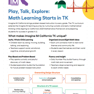 Imagine IM California Transitional Kindergarten Flyer
