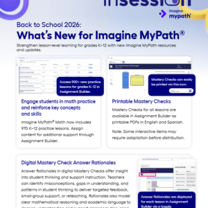 MyPath Math What's New for Back to School Campaign Flyer