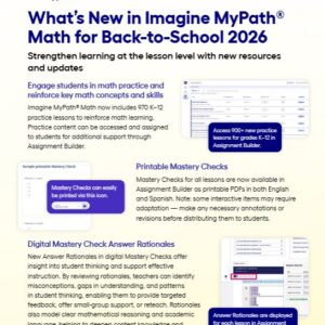 MyPath Math What's New for Back to School Campaign Flyer
