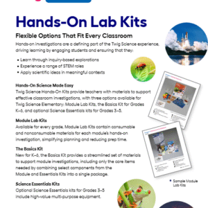 Twig Science Basics Kit Product Feature Benefit Flyer