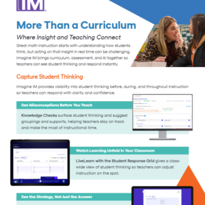 Imagine IM More Than a Curriculum Product Feature/Benefit Flyer