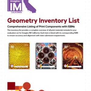 Imagine IM California Geometry Inventory List