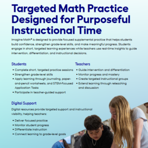 Imagine Math Screen Time Flyer