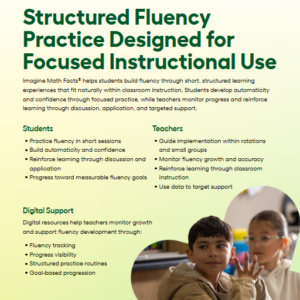 Imagine Math Facts Screen Time Flyer